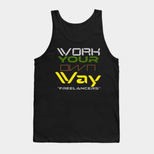 Work your own Way"FREELANCER", Black Tank Top